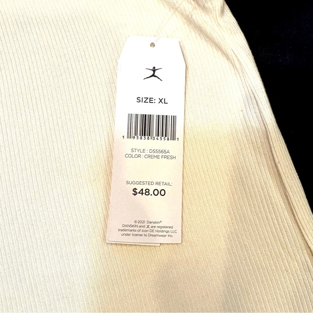 Danskin Beige Ribbed Tank Top - Picture 3 of 5